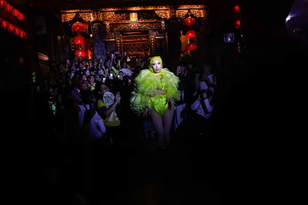 Taiwan drag queens bring their glamour to presidential office celebrating RuPaul win